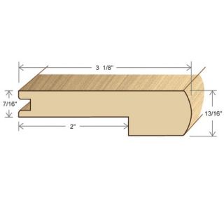 Moldings Online 96 Solid Hardwood Unfinished Ipe Stair Nose for 3/4