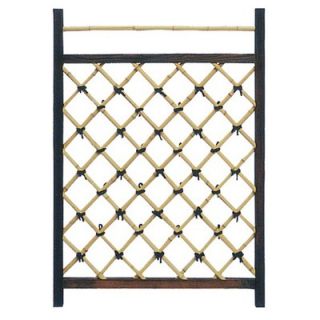 Oriental Furniture Japanese Garden Style Wood and Bamboo Fence Door