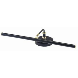 House of Troy LED Vertical Upright Piano Lamp in Black with Brass