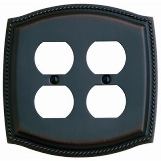  Design Double Duplex Switch Plate in Venetian Bronze   4794.112.CD