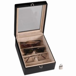 Royce Leather 4 Slot Leather Eyeglass Box