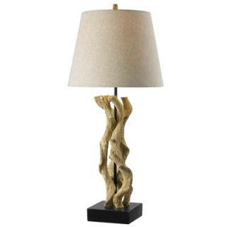 Kenroy Home Twister Table Lamp in Wood Grain   32077WDG