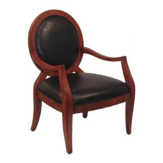  Oak Frame Chair with Chocolate Alligator PU Fabric   122 01