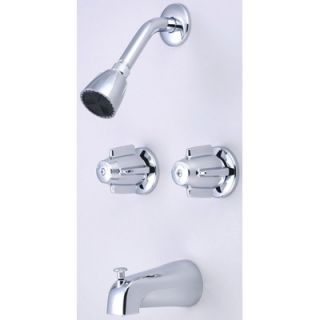 Central Brass Volume Control Tub and Shower Faucet with 6 Centers