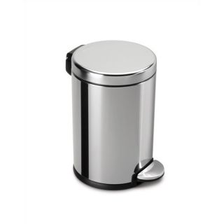 OIA Round Step On Trash Can in Stainless Steel (3.125 Gal)