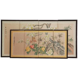 Oriental Furniture Harmony in Nature Silk Screen with Bracket   SILK