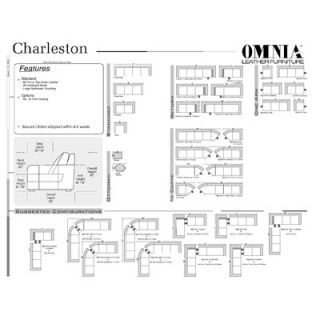 Omnia Furniture Charleston 3 Seat Leather Sofa Set   CHA   3S