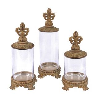 Sterling Industries Imperial Iris Decanters Jar (Set of 3)