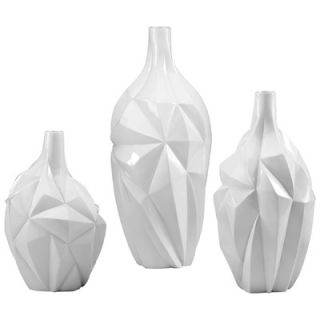 Cyan Design Large Glacier Vase in Gloss White Glaze