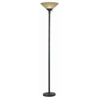 Kenroy Home Wendell One Light Torchiere Floor Lamp in Oil Rubbed