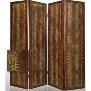 Screen Gems Reptile Faux Leather Room Divider  