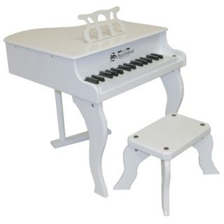 Schoenhut Fancy Baby Grand Piano in White