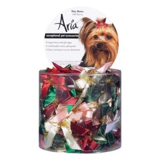 Aria Tiny Dog Bows with Gold Beads (100 Pieces)   DT158 99