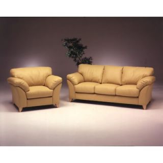 Omnia Furniture Nevada 4 Piece Leather Living Room Set   NEV 3SLRS