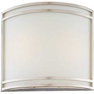 Minka Lavery Concave Wall Sconce with Brushed Nickel Frame   Energy