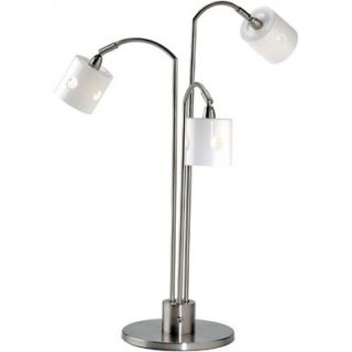 Lite Source Eyelet Table Lamp in Steel   LS 2059PS/FRO