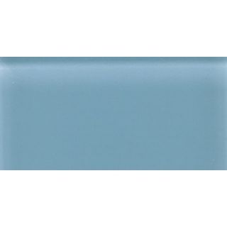 Daltile Glass Reflections 4 1/4 x 8 1/2 Frosted Wall Tile in Blue