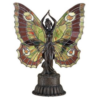 Meyda Tiffany 17 H Tiffany Art Glass Animals Butterfly Lady Accent