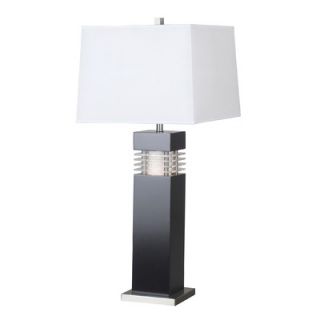 Kenroy Home Wyatt Table Lamp in Black with Acrylic Accents