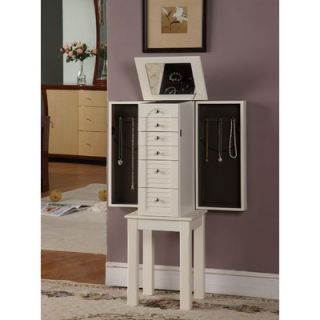 Wildon Home ® Winston Five Drawer Jewelry Armoire in White
