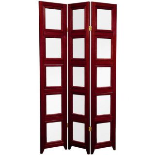 Double Sided Photo Display Room Divider in Rosewood