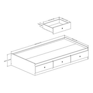 South Shore Willow Twin Mates Bed Box