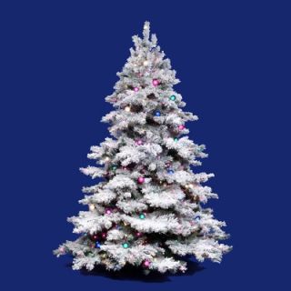 Vickerman Flocked Alaskan 7.5 Artificial Christmas Tree with