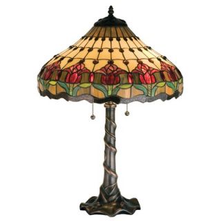 Meyda Tiffany 25.5 H Colonial Tulip Table Lamp