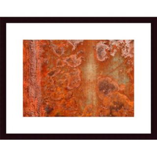 Barewalls Orange Rust Abstract Wood Framed Art Print   474858S61