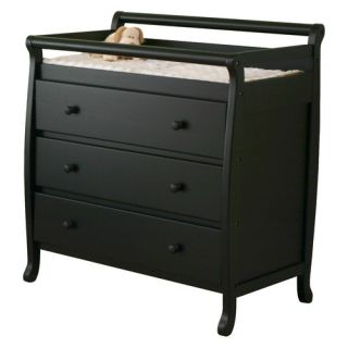 Emily Three Drawer Changing Table in Ebony Black