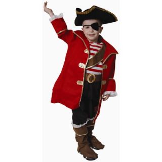 Dress Up America Deluxe Pirate Captain Childrens Costume Set   204 