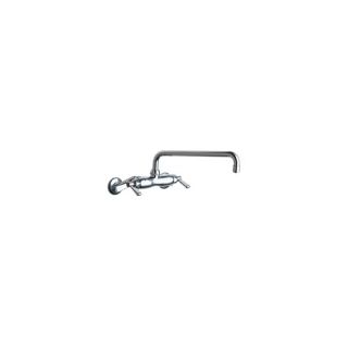 Wall Mounted Faucet with Swing Spout and Indexed Double Lever Handle