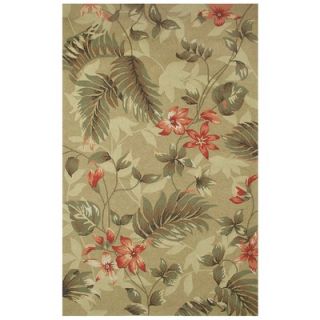 Classic Home Outdoor Poly Loop Tropical Leaves Rug
