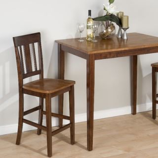 Jofran Triple Upright Counter Height Stool in Kura Espresso and Canyon
