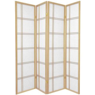 Oriental Furniture Double Sided Double Cross Room Divider in Natural