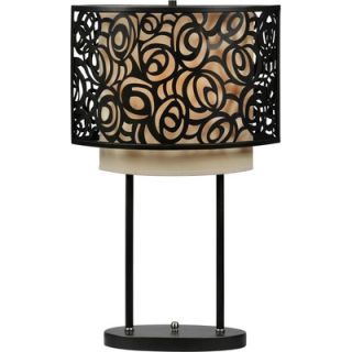 Ren Wil Pole Table Lamp with Eye Shaped Shade in Black