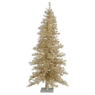 Vickerman Champagne Wide Cut 7.5 Artificial Christmas Tree with Clear
