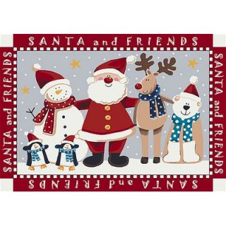 Milliken Winter Santa and Friends Christmas Novelty Rug   4533 235