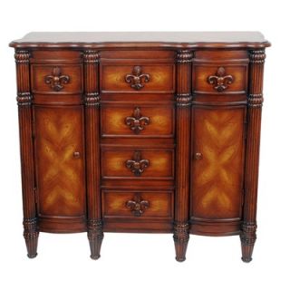 Crestview Chest with Six Drawers and Two Doors in Burled Pecan