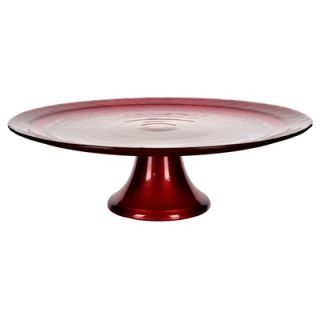 Global Amici Brava Pedestal Cake Plate in Red
