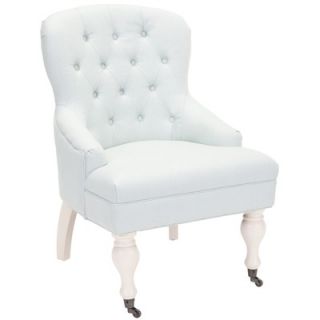 Safavieh Madeline Robbins Egg Arm Chair in Blue Linen   MCR4544B