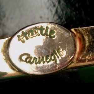 Hattie Carnegie Necklace Vintage 3 Strands Chunky Bold Green