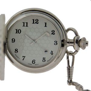 Golf Ball Themed Pocket Watch with Chain by Majestron