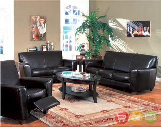Havana Leather Sofa Love Seat Reclining Chair Couch Set