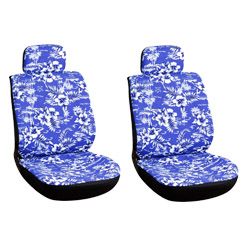 15pc set hawaii blue auto car hawaiian seat covers free wheel belt pad