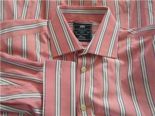 Hawes Curtis Pink French Cuff Long Sleeve Button Front Dress Shirt 16