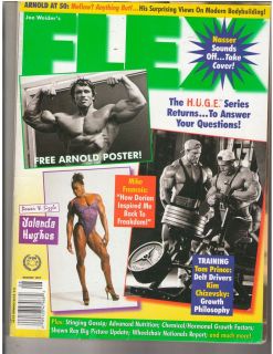 flex bodybuilding arnold schwarzenegger w poster yolanda hughs poster