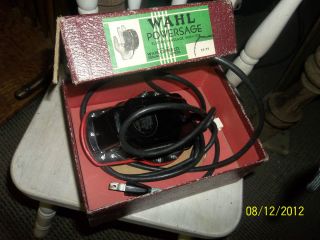 Vintage Wahl Powersage Hand Held Massager Works USA Made