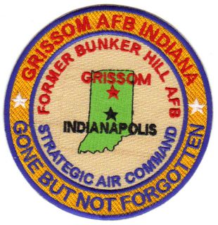 USAF Patch Grissom AFB Indiana Former Bunker Hill AFB Sac Y