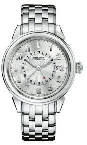 Accutron Mens Gemini White Patterned Dial Stainless Steel Automatic
